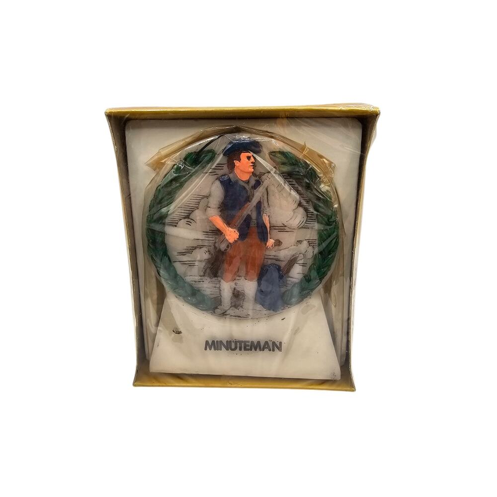 Vintage American Heritage Candle Collection Hand Painted United States Minuteman